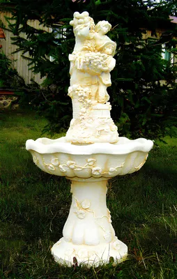 Produktbild von Springbrunnen Fontäne Zierbrunnen Garten Deko 1034 Brunnen 97 cm Steinguss