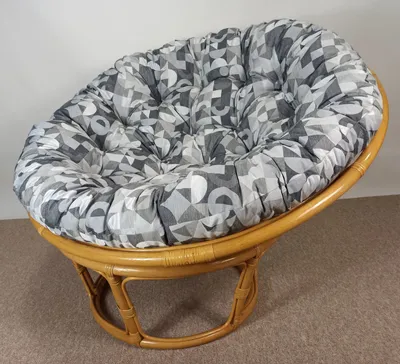 Produktbild von Rattan Papasansessel Papasan 110 cm cm Fb. Honig Polster Stoff California Dream IGGY Black