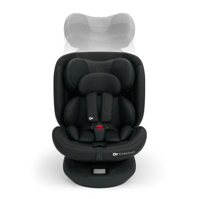 Produktbild von Kinderkraft I-GROW 2 PLUS, Kindersitz 0-36 kg, I-SIZE 40-150 cm, 360 grad drehbar, Kinderautositz mit Isofix station, FWF und RWF, Schwarz