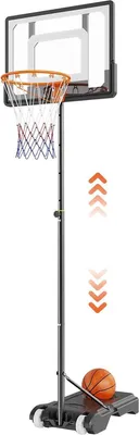 Immagine prodotto di Palo da basket DeLuxuriös - Canestro regolabile - Altezza da 1,2 a 3 m - Per esterni