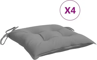 Produktbild von vidaXL Stuhlkissen 4 Stk. Grau 40x40x7 cm Oxford-Gewebe