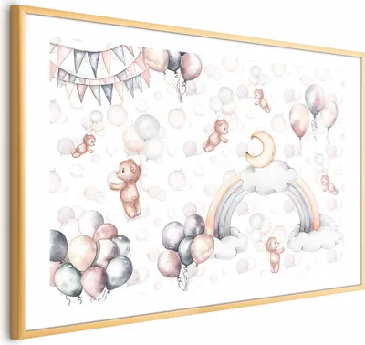 Produktbild von Posterpapier Poster - Bears in the Sky 90x60 cm Für Kinder e-C-10071-ao-a