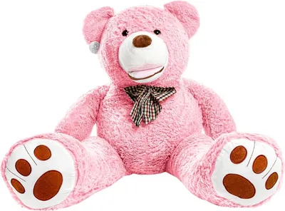 Image de Ours en peluche - Peluche - Idée cadeau - Format XXL - 160 cm - Rose