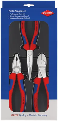 Produktbild von Knipex 00 20 11 V01, Zangensatz, Kunststoff, Stahl, Kunststoff, Blau, Rot, 180 mm, 20 cm