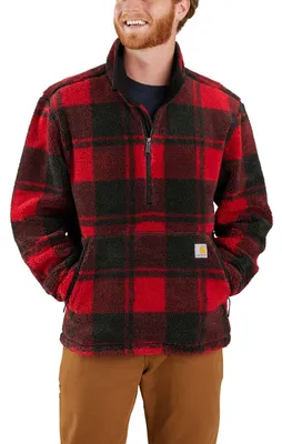 Obrázok produktu pre Carhartt 106443 Fairbanks pulóver Crabapple/Black Plaid M