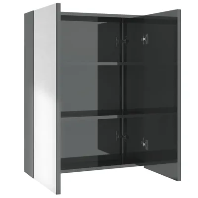 Obrázek produktu pro vidaXL Koupelnová zrcadlová skříňka 60x15x75 cm MDF lesklá šedá