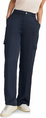 Produktbild von Straight Leg Satin Casual Fit 11238 deep blue Größe 38/32