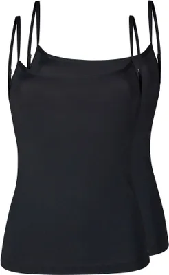 Produktbild von SKINY Damen Spaghetti-Shirt, 2er Pack - Top, Advantage Micro, Mikrofaser Schwarz M