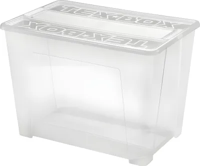 Produktbild von Aufbewahrungsbox TexBox mit Deckel transparent 57x38x40,5cm