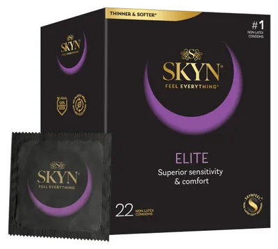 Produktbild von Kondome SKYN Elite 22 Stück, latexfrei, 53 mm, ultradünn, glatte Form