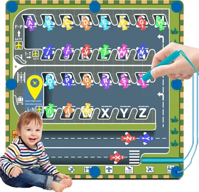 Immagine prodotto di Lavagna magnetica Montessori con giochi didattici per bambini Alfabeto