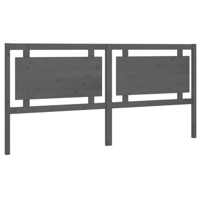 Produktbild von vidaXL Kopfteil Grau 205,5x4x100 cm Massivholz Kiefer
