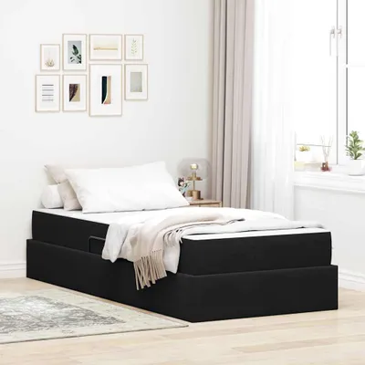 Imagen del producto de Maison Exclusive: Cama con espacio de almacenamiento y colchón, color , 90 x 190 cm, tapizada en terciopelo
