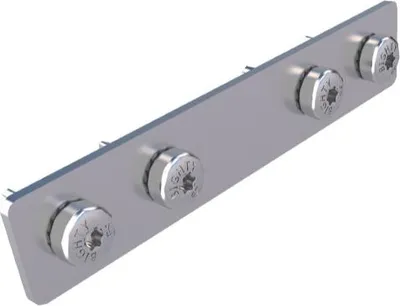 Produktbild von HSI Terra Systec Multiprofilverbinder high Aluminium Pressblank 100 x 19 x 2 mm - 2 Stk.