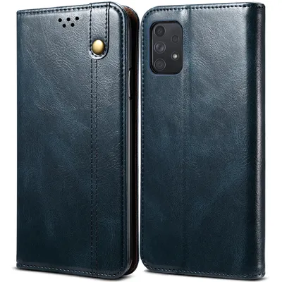 Immagine prodotto di Custodia per Samsung Galaxy A52 5G/4G, portafoglio in pelle flip case con funzione stand blu