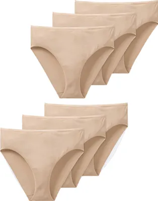 Produktbild von Schiesser Damen Slip 6-Pack Essentials - beige - Größe 42