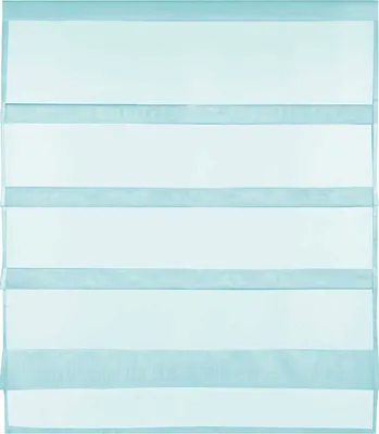 Image de Bistrots à froncer avec passage de tringle "Sky" en 90x110 cm - Turquoise