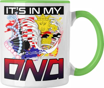 Produktbild von Trendation - Kroatien Tasse Geschenk für Kroaten Geschenkidee Spruch Its In My DNA (Grün)