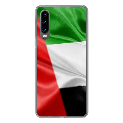 Produktbild von MuchoWow® Handyhülle Schutzhülle Hülle für Huawei P30 Die Flagge der Vereinigten Arabischen Emirate Silikon Softcase Handy Hülle - Kartenbesitzer