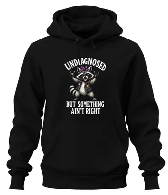 Productafbeelding van "Niet gediagnosticeerd, maar er klopt iets niet" - Sarcasme hoodie, zwart, maat S