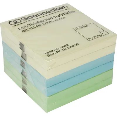 Immagine prodotto di Soennecken sticky note oeco 5832 RC 75x75mm 100 fogli assortiti 6 pezzi.