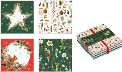 Produktbild von Untersetzer Zauberhafter Winterwald (4er Set) - M. Bastin