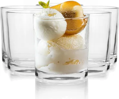 6 Eisbecher aus Glas, transparent, 160 ml, Dessertgläser