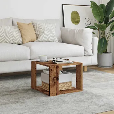 Produktbild von "2026 Aktion"Couchtisch - HOMMIE - modernes Design Wohnzimmertisch- Altholz-Optik 40x40x30cm Holzwerkstoff - Couchtische NeuMöbel9012824