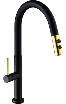 Immagine prodotto di Mexen Ava rubinetto cucina, nero/oro - 672800-75