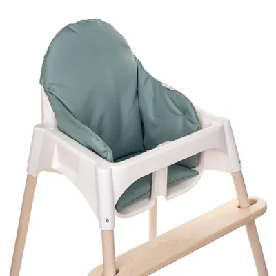 Produktbild von aMami – Sitzkissen kompatibel mit Ikea Antilop Hochstuhl – Hochstuhl Sitzbezug – Stuhlkissen für Kleinkinder – Handmade Baby Kissen - Grün