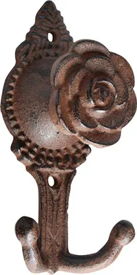 Zdjęcie produktu dla Esschert Design | Haczyk ścienny - RÖSE - 13,9 cm - Styl rustykalny - Dekoracyjny i praktyczny