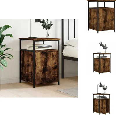 Obrázek produktu pro vidaXL Noční stolek kouřový dub 40x42x60 cm materiál na bázi dřeva - Noční stolky