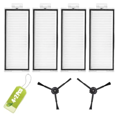 Produktbild von 4 Stš¹ck Hepa-Filter Kompatibel mit Roborock Q7 Max/ Q7 Max+ / Q7/ Q7+/ Q8 Max/ Q8 Max+/ Q5 Pro/ Q5 Pro+/T8 Roboter,2 Seitenbš¹rsten Ersatzteile Zubeh?r Kompatibel mit Roborock Staubsauger