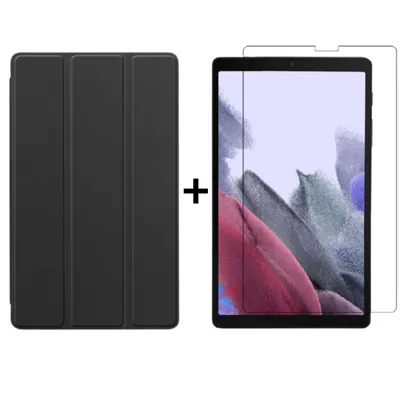 Image de 2in1 Set pour Samsung Galaxy Tab A7 Lite 2021 SM-T220 SM-T225 8.7 pouces Tablet avec Smartcover + verre de protection avec fermeture magnétique Auto Sleep/Wake Cover