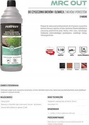 Produktbild von Vorbereitung zur Reinigung von Dächern und Fassaden von Moosen und Flechten 1l