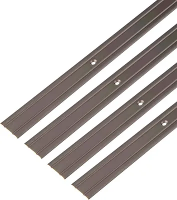 Immagine prodotto di Alberts 498870 Profilo di transizione, con due scanalature, alluminio, bronzo anodizzato, 900 x 25 mm, set da 4