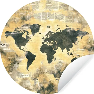 Produktbild von MuchoWow® - Tapetenkreis - Wandbild rund - Schlafzimmerdekoration - Wanddeko - runde Tapete - Kunst für zu Hause
