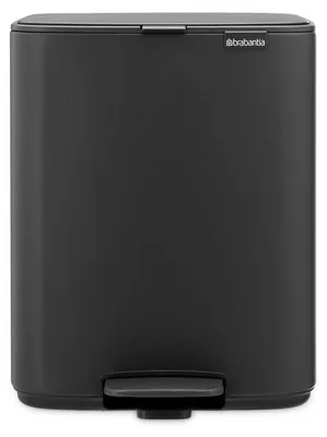 Produktbild von Brabantia Bo Pedal Bin, 12 l, Rechteckig, Stahl, Grau, Terrasse, 292 mm