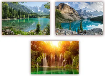Produktbild von 3 Stück XXL Poster 100 x 70cm - ( Posterset-02 ) - mit drei verschiedenen Natur-Motiven