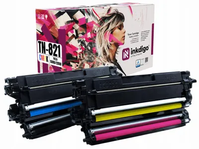 Produktbild von Inkdigo Tonerset TN821 für Brother HL-L9430CDN, HL-L9470CDN, HL-L9470CDNT, HL-L9470CDNTT – CMYK,, KI-generiertes Bild