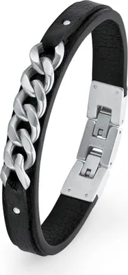 Produktbild von S.Oliver Herren Leder Armband Edelstahl 2018694