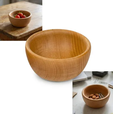 Produktbild von HOLZSCHALE AUS BUCHENHOLZ 10 cm für Obst und Snacks, handgedrechselt HERSTELLER