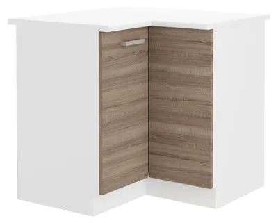 Produktbild von Eckunterschrank für die Küche 89x89 cm, Modell Dave 240 Eiche Sonoma Trüffel