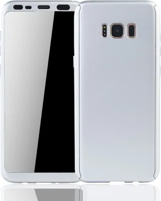 Produktbild von Handyhülle Schutzhülle für Samsung Galaxy S8 Full Case Cover Displayschutz 360 Silber