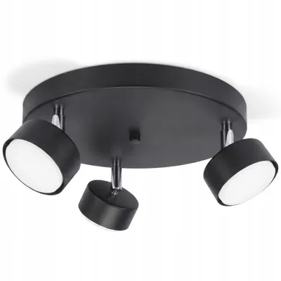 Produktbild von LUXOLAR Deckenleuchte 29cm 3-flammig GX53 LED Schwarz schwenkbar