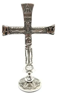 Kreuz Merkaba Neokatechumenal 137 mm silberfarben