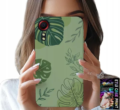 Obrázek produktu pro Pouzdro Pro Samsung Galaxy Xcover 5 - Zelené Listy S Květinovým Vzorem Na Zadní Straně