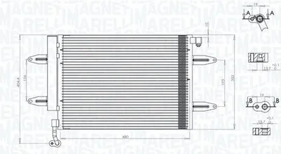 Produktbild von MAGNETI MARELLI 350203911000 Kondensator Klimaanlage Klimakondensator für VW POLO (9N) +Trockner