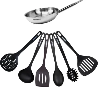 Image de Set de 1 poêle 20 cm en inox et 6 ustensiles Fackelmann Eterna