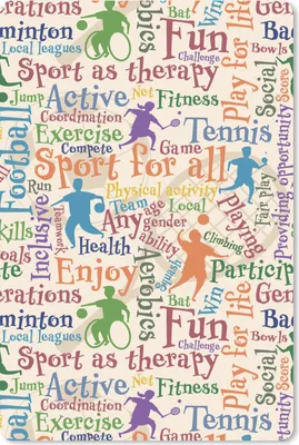 Produktbild von MuchoWow® Mauspad Mousepad Muster - Sport - Alphabet - Zitate 18x27 cm - Mousepads - Maus Mat - Pad - Mausunterlage